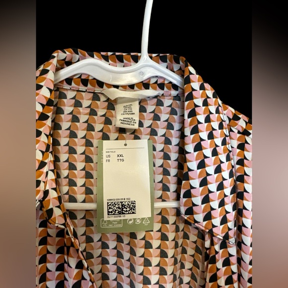 H&M Satin Wrapover Shirt Dress US XXL - Picture 5 of 6